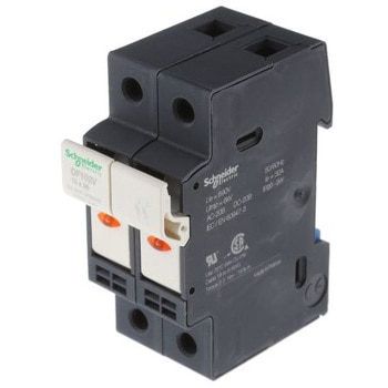 レール取り付け表示ヒューズホルダ Schneider Electric 32A， 690V シュナイダーエレクトリック