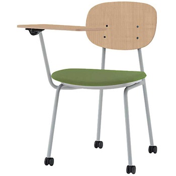 オリカチェア テーブル付ネスティングタイプ WOODtone セットカラー：GD 座：布地張り＜配送時組立サービス付＞ イトーキ