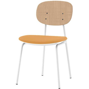 オリカチェア 4本脚タイプ WOODtoneセットカラー：WD  座：ウレタンレザー張り＜配送時組立サービス付＞ イトーキ