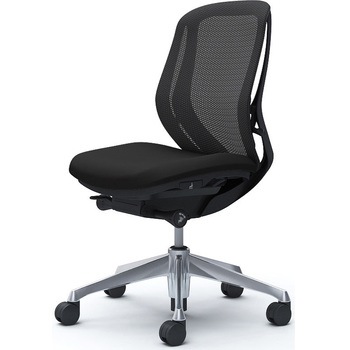 シルフィー 肘なし 背メッシュ ロー ブラックボディ ハンガー無 ランバー無 アルミ脚 オカムラ(岡村製作所)