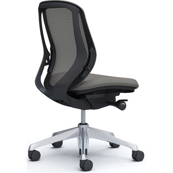 シルフィー 肘なし 背メッシュ ロー ブラックボディ ハンガー無 ランバー無 アルミ脚 オカムラ(岡村製作所)