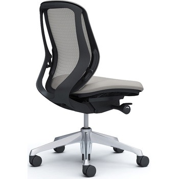 シルフィー 肘なし 背メッシュ ロー ブラックボディ ハンガー無 ランバー無 アルミ脚 オカムラ(岡村製作所)