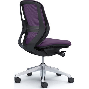 シルフィー 肘なし 背メッシュ ロー ブラックボディ ハンガー無 ランバー有 アルミ脚 - オカムラ(岡村製作所)