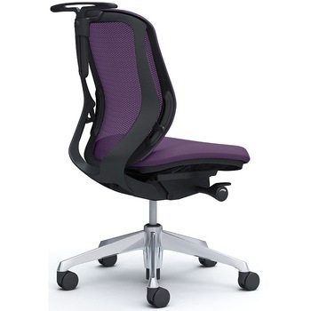 シルフィー 肘なし 背メッシュ ロー ブラックボディ ハンガー有 ランバー無 アルミ脚 オカムラ(岡村製作所)