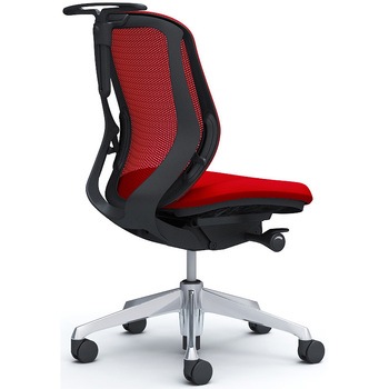 シルフィー 肘なし 背メッシュ ロー ブラックボディ ハンガー有 ランバー無 アルミ脚 オカムラ(岡村製作所)