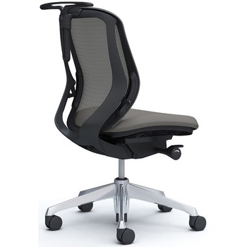 シルフィー 肘なし 背メッシュ ロー ブラックボディ ハンガー有 ランバー無 アルミ脚 オカムラ(岡村製作所)