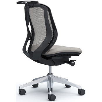 シルフィー 肘なし 背メッシュ ロー ブラックボディ ハンガー有 ランバー無 アルミ脚 オカムラ(岡村製作所)