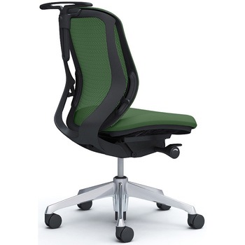 シルフィー 肘なし 背メッシュ ロー ブラックボディ ハンガー有 ランバー無 アルミ脚 オカムラ(岡村製作所)