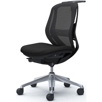 シルフィー 肘なし 背メッシュ ロー ブラックボディ ハンガー有 ランバー有 アルミ脚 - オカムラ(岡村製作所)