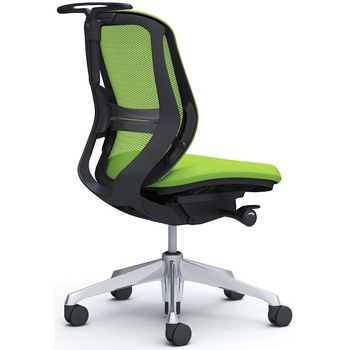 シルフィー 肘なし 背メッシュ ロー ブラックボディ ハンガー有 ランバー有 アルミ脚 - オカムラ(岡村製作所)