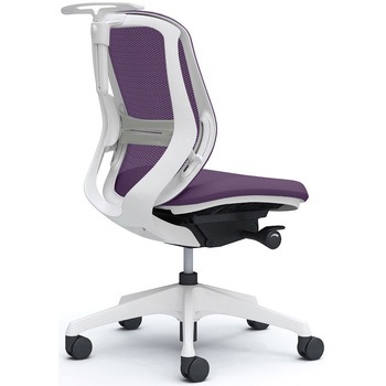 シルフィー 肘なし 背メッシュ ロー ホワイトボディ ハンガー有 ランバー有 樹脂脚 - オカムラ(岡村製作所)