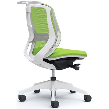 シルフィー 肘なし 背メッシュ ロー ホワイトボディ ハンガー有 ランバー有 樹脂脚 - オカムラ(岡村製作所)