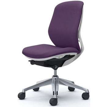 シルフィー 肘なし 背クッション ロー ホワイトボディ ハンガー無 ランバー無 アルミ脚 - オカムラ(岡村製作所)