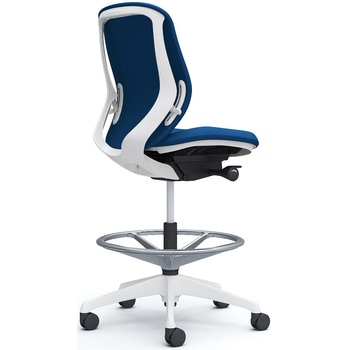 シルフィー 肘なし 背クッション ロー ハイチェア ホワイトボディ ハンガー無 ランバー無 樹脂脚 オカムラ(岡村製作所)