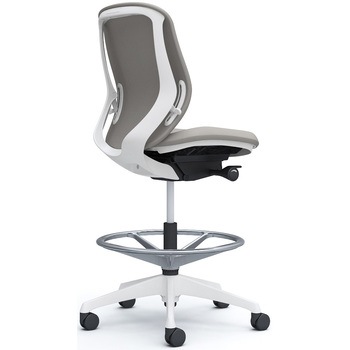 シルフィー 肘なし 背クッション ロー ハイチェア ホワイトボディ ハンガー無 ランバー無 樹脂脚 オカムラ(岡村製作所)