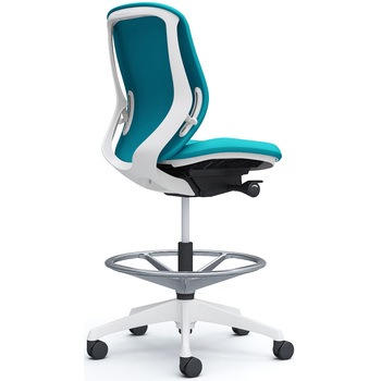 シルフィー 肘なし 背クッション ロー ハイチェア ホワイトボディ ハンガー無 ランバー無 樹脂脚 オカムラ(岡村製作所)