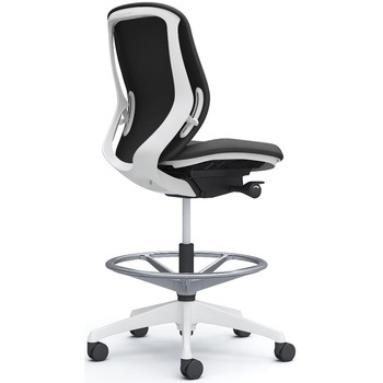 シルフィー 肘なし 背クッション ロー ハイチェア ホワイトボディ ハンガー無 ランバー無 樹脂脚 オカムラ(岡村製作所)