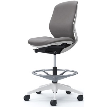 シルフィー 肘なし 背クッション ロー ハイチェア ホワイトボディ ハンガー無 ランバー無 樹脂脚 オカムラ(岡村製作所)