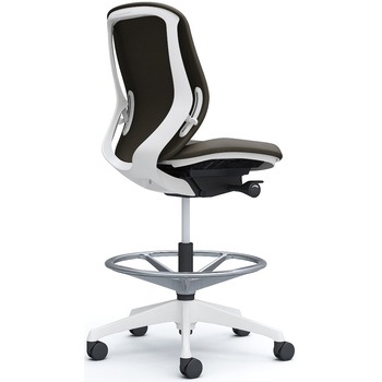 シルフィー 肘なし 背クッション ロー ハイチェア ホワイトボディ ハンガー無 ランバー無 樹脂脚 オカムラ(岡村製作所)