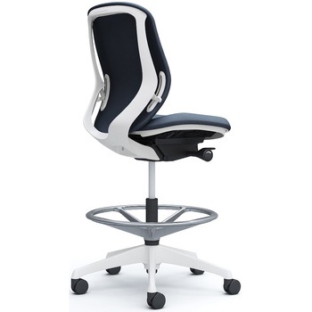 シルフィー 肘なし 背クッション ロー ハイチェア ホワイトボディ ハンガー無 ランバー無 樹脂脚 オカムラ(岡村製作所)