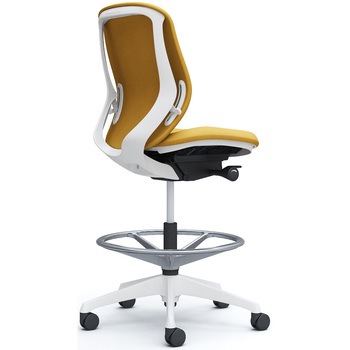 シルフィー 肘なし 背クッション ロー ハイチェア ホワイトボディ ハンガー無 ランバー無 樹脂脚 オカムラ(岡村製作所)