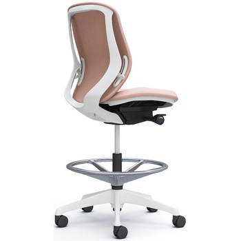 シルフィー 肘なし 背クッション ロー ハイチェア ホワイトボディ ハンガー無 ランバー無 樹脂脚 オカムラ(岡村製作所)