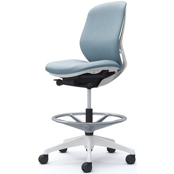 シルフィー 肘なし 背クッション ロー ハイチェア ホワイトボディ ハンガー無 ランバー無 樹脂脚 オカムラ(岡村製作所)