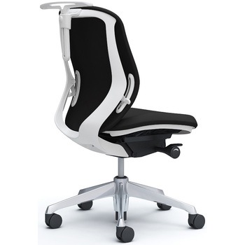 シルフィー 肘なし 背クッション ロー ホワイトボディ ハンガー有 ランバー無 アルミ脚 オカムラ(岡村製作所)