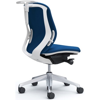 シルフィー 肘なし 背クッション ロー ホワイトボディ ハンガー有 ランバー無 アルミ脚 オカムラ(岡村製作所)