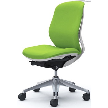 シルフィー 肘なし 背クッション ロー ホワイトボディ ハンガー有 ランバー無 アルミ脚 オカムラ(岡村製作所)