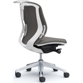 シルフィー 肘なし 背クッション ロー ホワイトボディ ハンガー有 ランバー無 アルミ脚 オカムラ(岡村製作所)