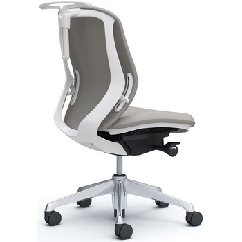 シルフィー 肘なし 背クッション ロー ホワイトボディ ハンガー有 ランバー無 アルミ脚 オカムラ(岡村製作所)