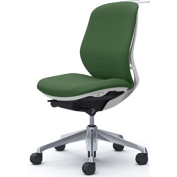 シルフィー 肘なし 背クッション ロー ホワイトボディ ハンガー有 ランバー無 アルミ脚 オカムラ(岡村製作所)