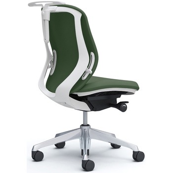 シルフィー 肘なし 背クッション ロー ホワイトボディ ハンガー有 ランバー無 アルミ脚 オカムラ(岡村製作所)