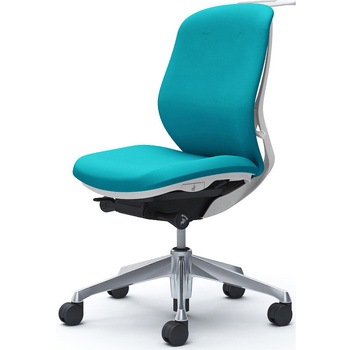 シルフィー 肘なし 背クッション ロー ホワイトボディ ハンガー有 ランバー無 アルミ脚 オカムラ(岡村製作所)