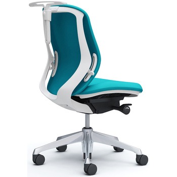 シルフィー 肘なし 背クッション ロー ホワイトボディ ハンガー有 ランバー無 アルミ脚 オカムラ(岡村製作所)