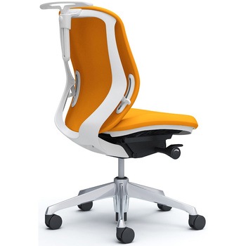 シルフィー 肘なし 背クッション ロー ホワイトボディ ハンガー有 ランバー無 アルミ脚 オカムラ(岡村製作所)