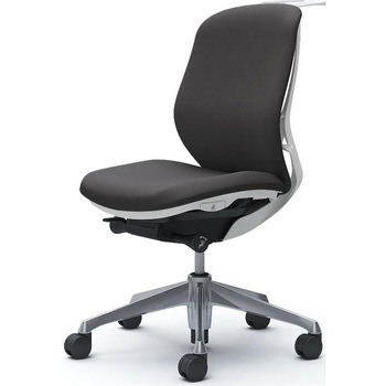 シルフィー 肘なし 背クッション ロー ホワイトボディ ハンガー有 ランバー無 アルミ脚 オカムラ(岡村製作所)