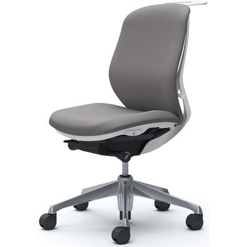 シルフィー 肘なし 背クッション ロー ホワイトボディ ハンガー有 ランバー無 アルミ脚 オカムラ(岡村製作所)