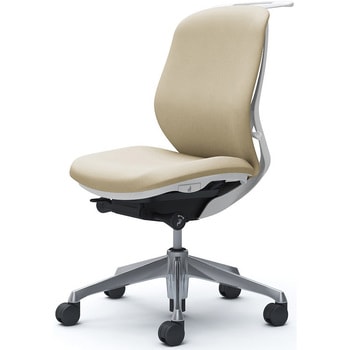 シルフィー 肘なし 背クッション ロー ホワイトボディ ハンガー有 ランバー無 アルミ脚 オカムラ(岡村製作所)