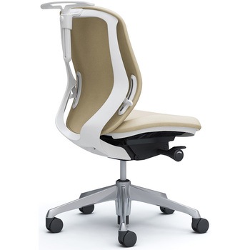 シルフィー 肘なし 背クッション ロー ホワイトボディ ハンガー有 ランバー無 アルミ脚 オカムラ(岡村製作所)