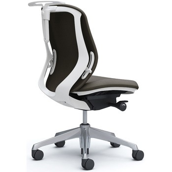 シルフィー 肘なし 背クッション ロー ホワイトボディ ハンガー有 ランバー無 アルミ脚 オカムラ(岡村製作所)