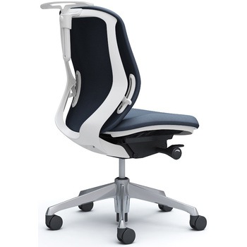 シルフィー 肘なし 背クッション ロー ホワイトボディ ハンガー有 ランバー無 アルミ脚 オカムラ(岡村製作所)