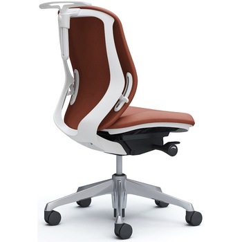 シルフィー 肘なし 背クッション ロー ホワイトボディ ハンガー有 ランバー無 アルミ脚 オカムラ(岡村製作所)