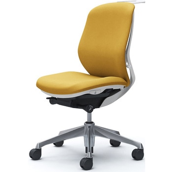 シルフィー 肘なし 背クッション ロー ホワイトボディ ハンガー有 ランバー無 アルミ脚 オカムラ(岡村製作所)