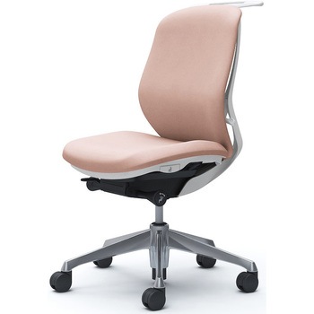 シルフィー 肘なし 背クッション ロー ホワイトボディ ハンガー有 ランバー無 アルミ脚 オカムラ(岡村製作所)