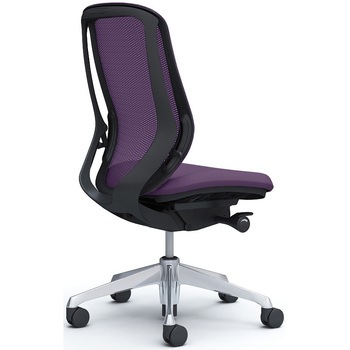 シルフィー 肘なし 背メッシュ ハイ ブラックボディ ハンガー無 ランバー無 アルミ脚 オカムラ(岡村製作所)