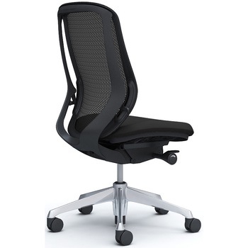 シルフィー 肘なし 背メッシュ ハイ ブラックボディ ハンガー無 ランバー無 アルミ脚 オカムラ(岡村製作所)