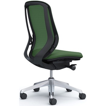 シルフィー 肘なし 背メッシュ ハイ ブラックボディ ハンガー無 ランバー無 アルミ脚 オカムラ(岡村製作所)