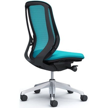 シルフィー 肘なし 背メッシュ ハイ ブラックボディ ハンガー無 ランバー無 アルミ脚 オカムラ(岡村製作所)